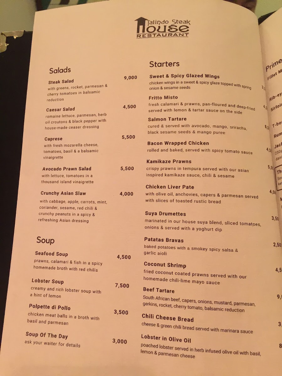 Menu Talindo Steak House-2
