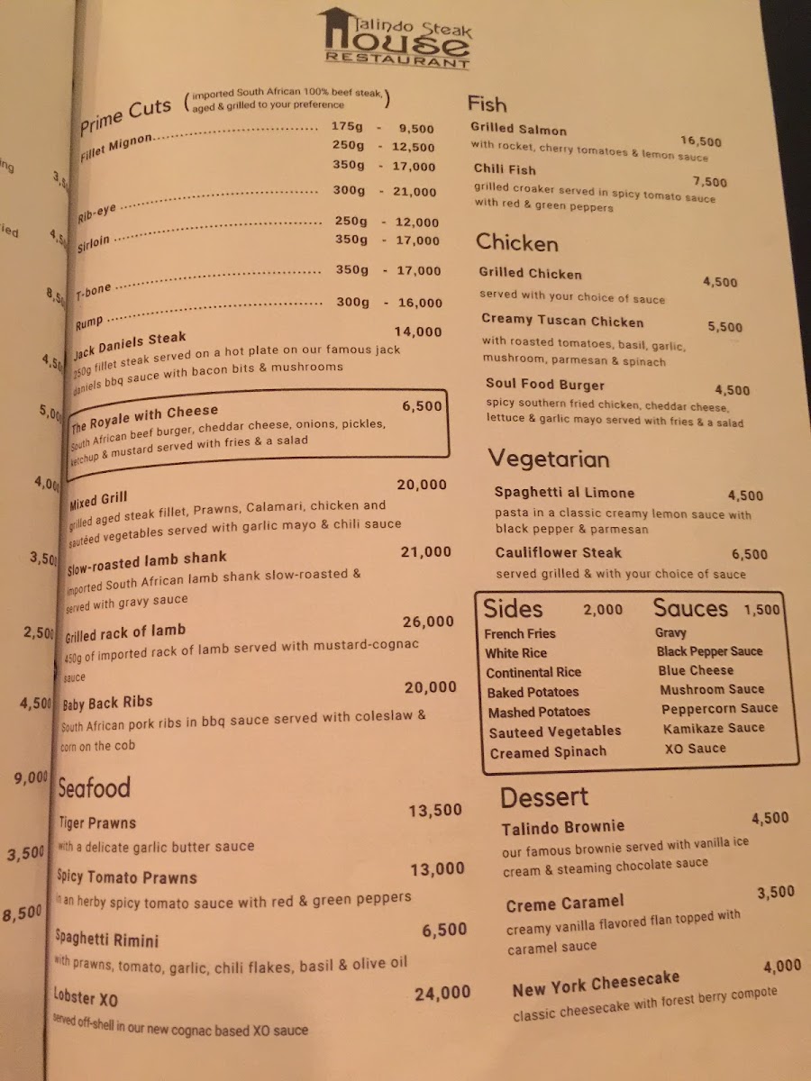 Menu Talindo Steak House-3