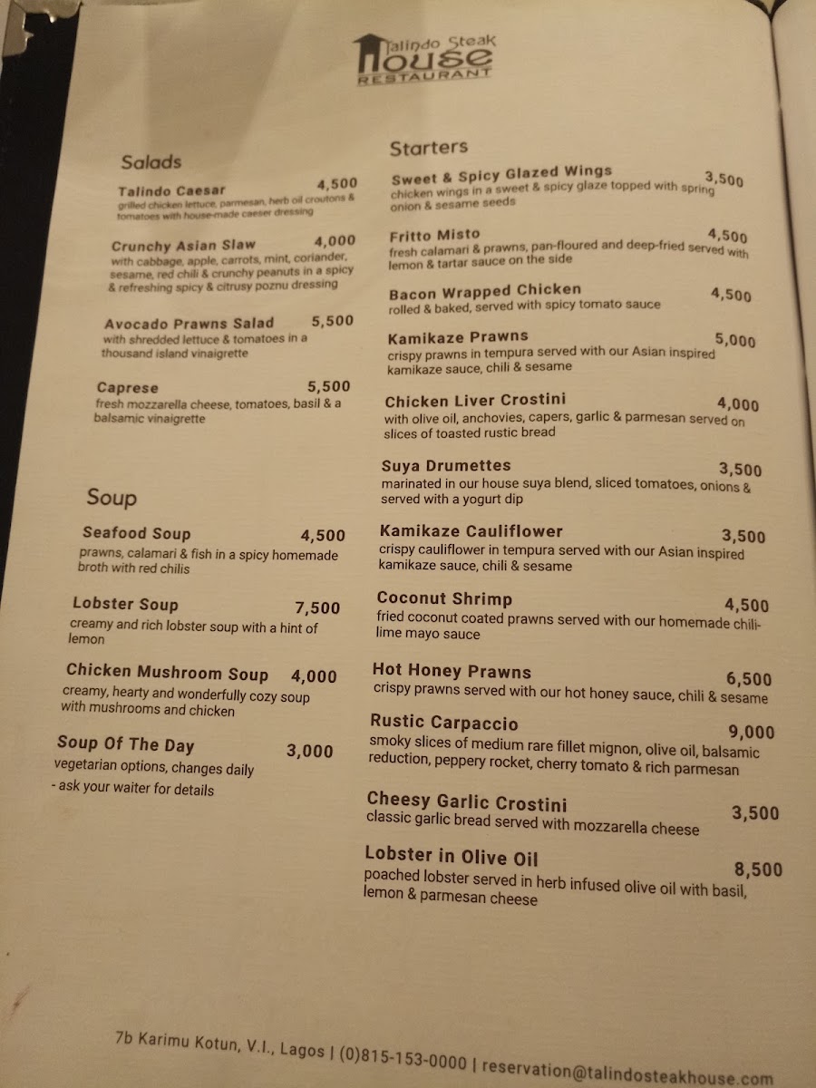 Menu Talindo Steak House-4
